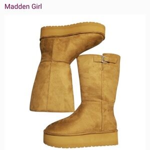 Madden Girl Shearling Tan Eclipsed Boots